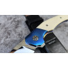 БІЛИЙ РАПТОР авторський складаний ніж ручної роботи Androshchuk Knives, сталь CPM S125V, 65 HRC, купити ніж Україна
